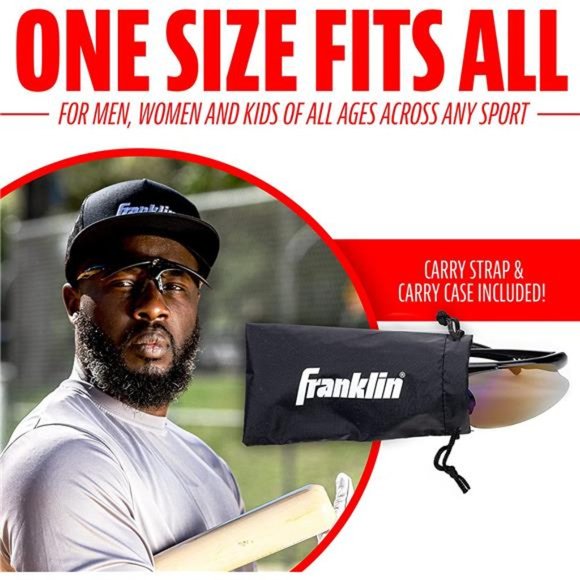 Franklin Sports Baseball + Softball Sunglasses - Men's + Women's Sunglasses - Picture 7 of 7